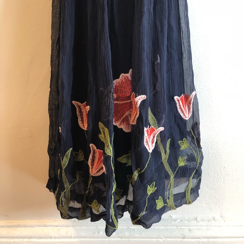 Anthropologie Floral Navy Dress by Floreat - Picture 2 of 8